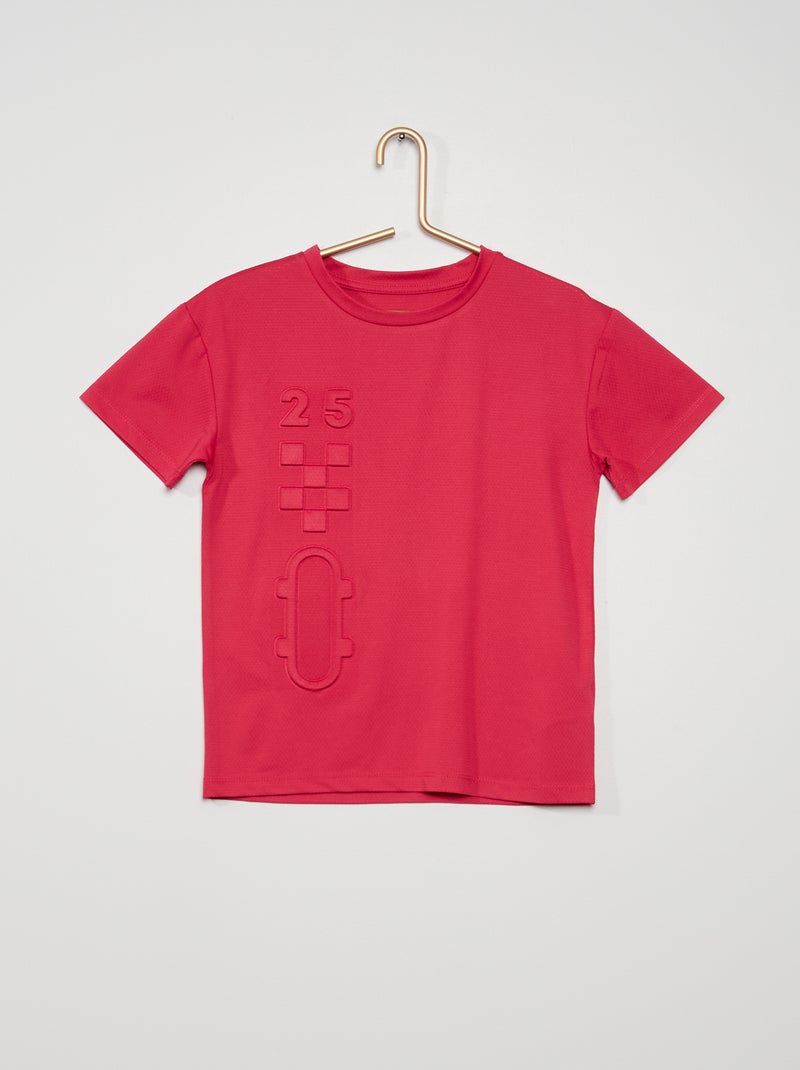 T-shirt sportiva scollo tondo ROSA - Kiabi