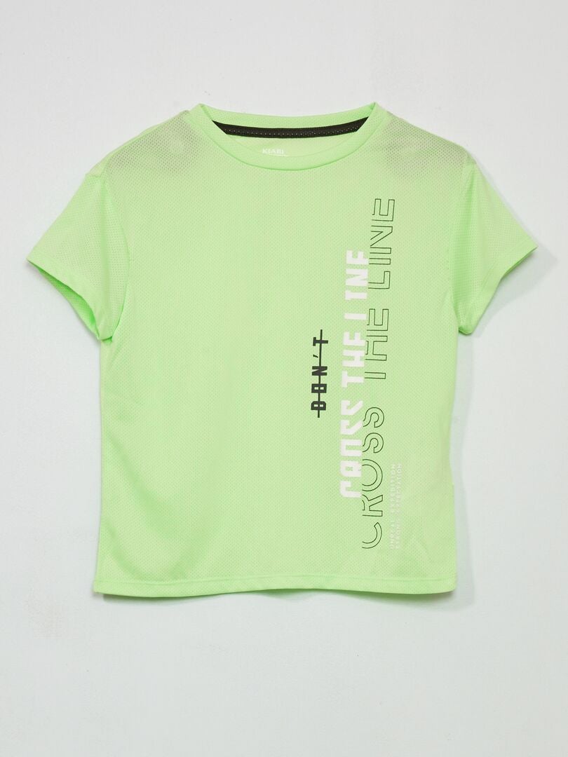T-shirt sportiva stampata VERDE - Kiabi