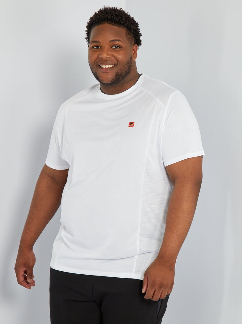 T-shirt sportiva tinta unita Bianco - Kiabi