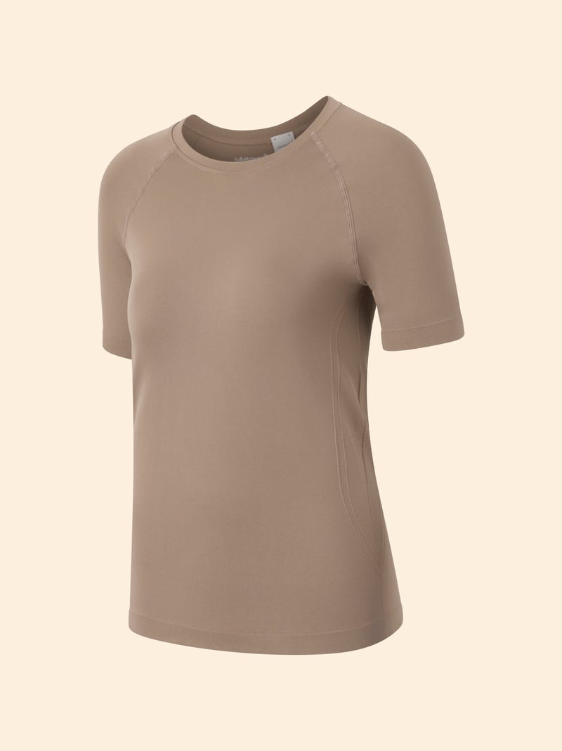 T-shirt sportivo effetto seconda pelle - (ekstract) Beige - Kiabi
