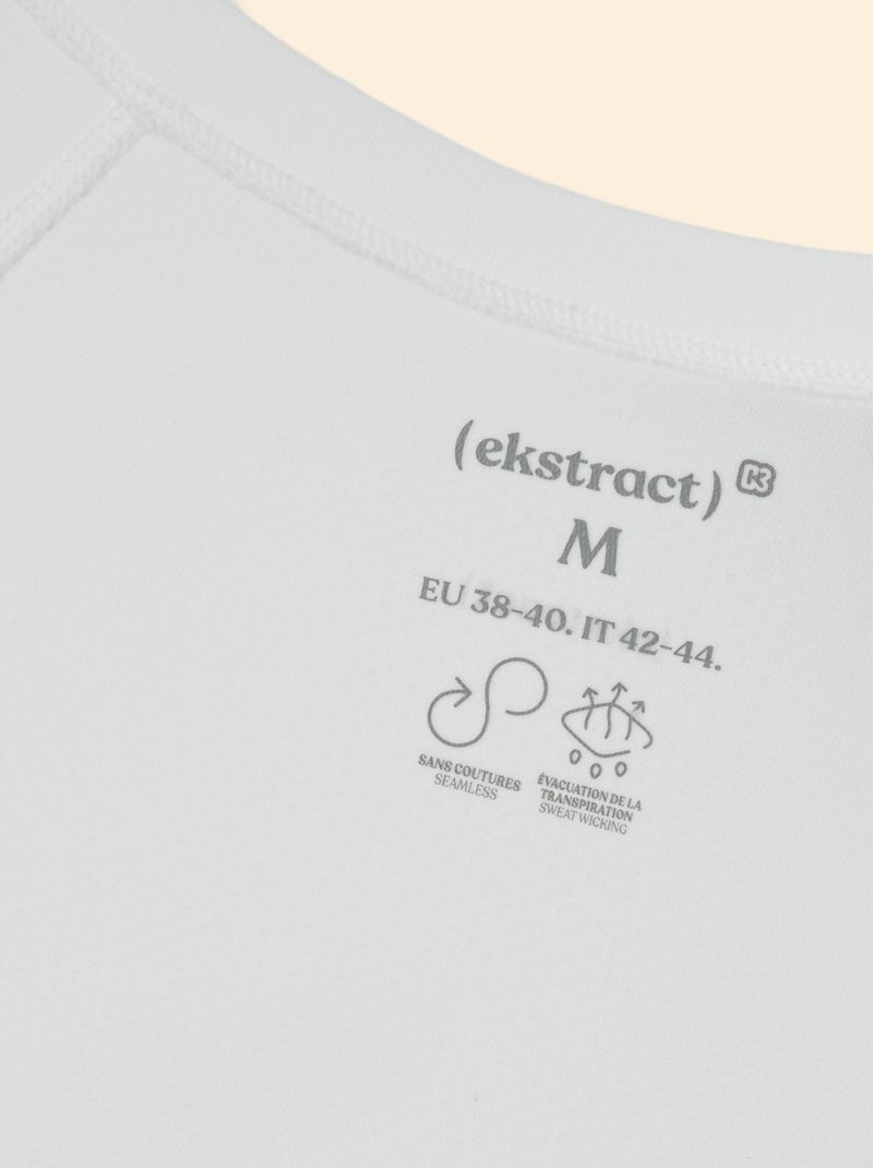 T-shirt sportivo effetto seconda pelle - (ekstract) Bianco - Kiabi
