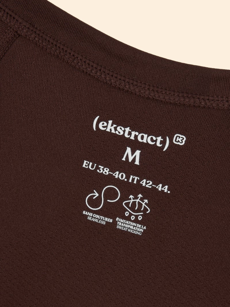 T-shirt sportivo effetto seconda pelle - (ekstract) Marrone - Kiabi