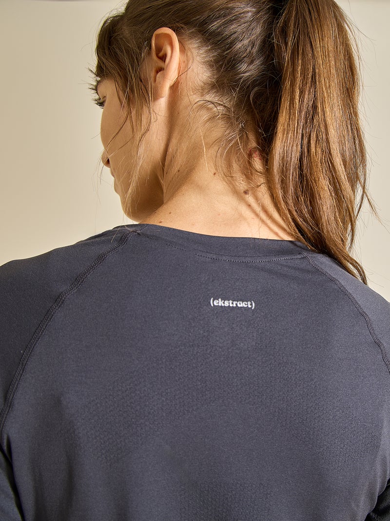 T-shirt sportivo effetto seconda pelle - (ekstract) Nero - Kiabi