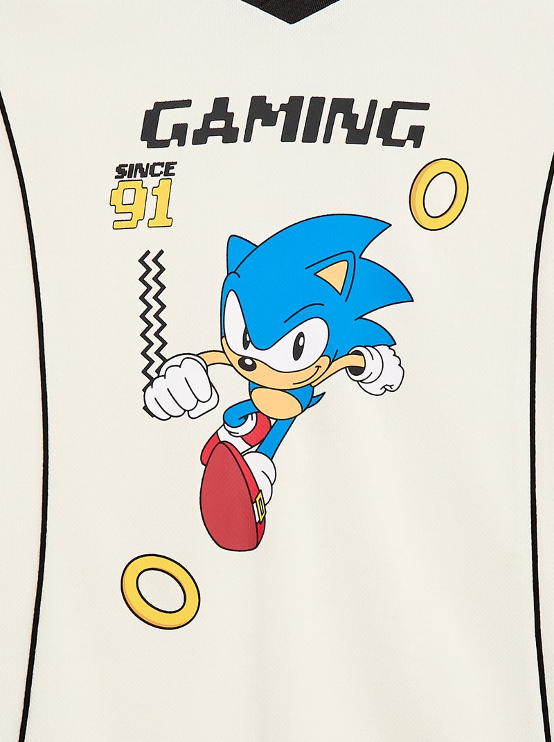 T-shirt sportivo fluido 'Sonic' 'SEGA' Beige - Kiabi