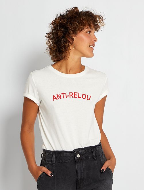 T-shirt stampa 'anti-scocciature'                                                                                                                                                                                                                                                                                                                 BLU 
