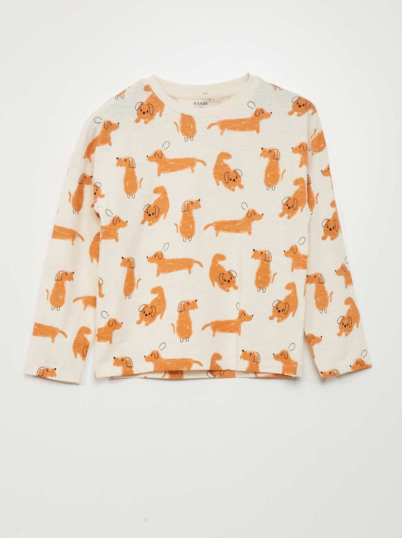 T-shirt stampa 'cani' BIANCO - Kiabi