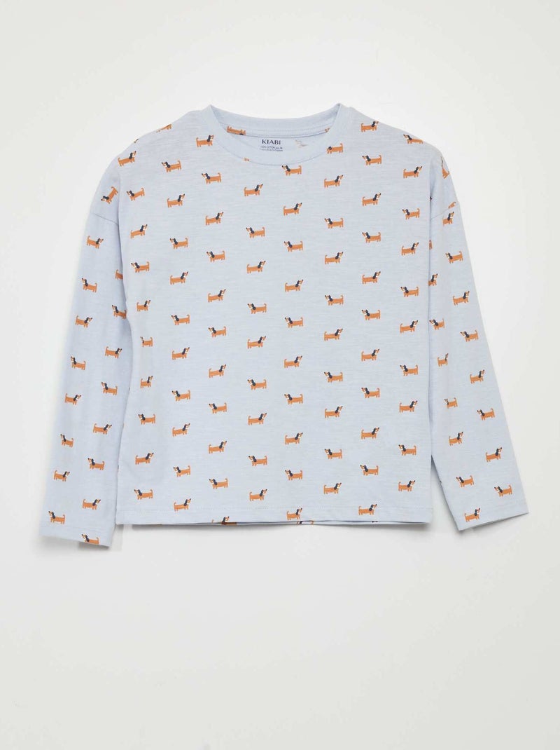 T-shirt stampa 'cani' BLU - Kiabi