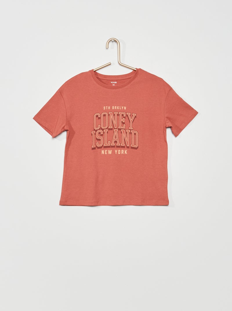 T-shirt stampa 'Coney Island' ROSA - Kiabi