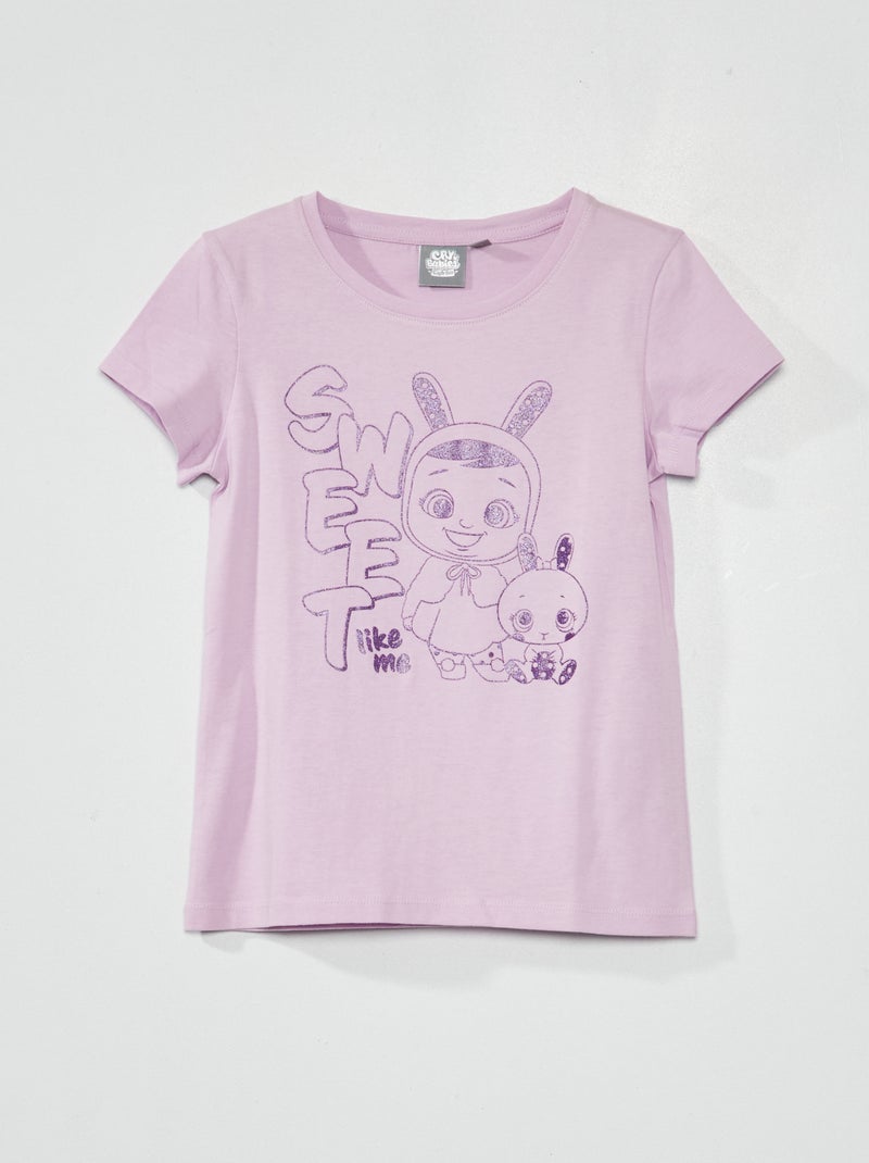 T-shirt stampa  'Cry Babies' ROSA - Kiabi