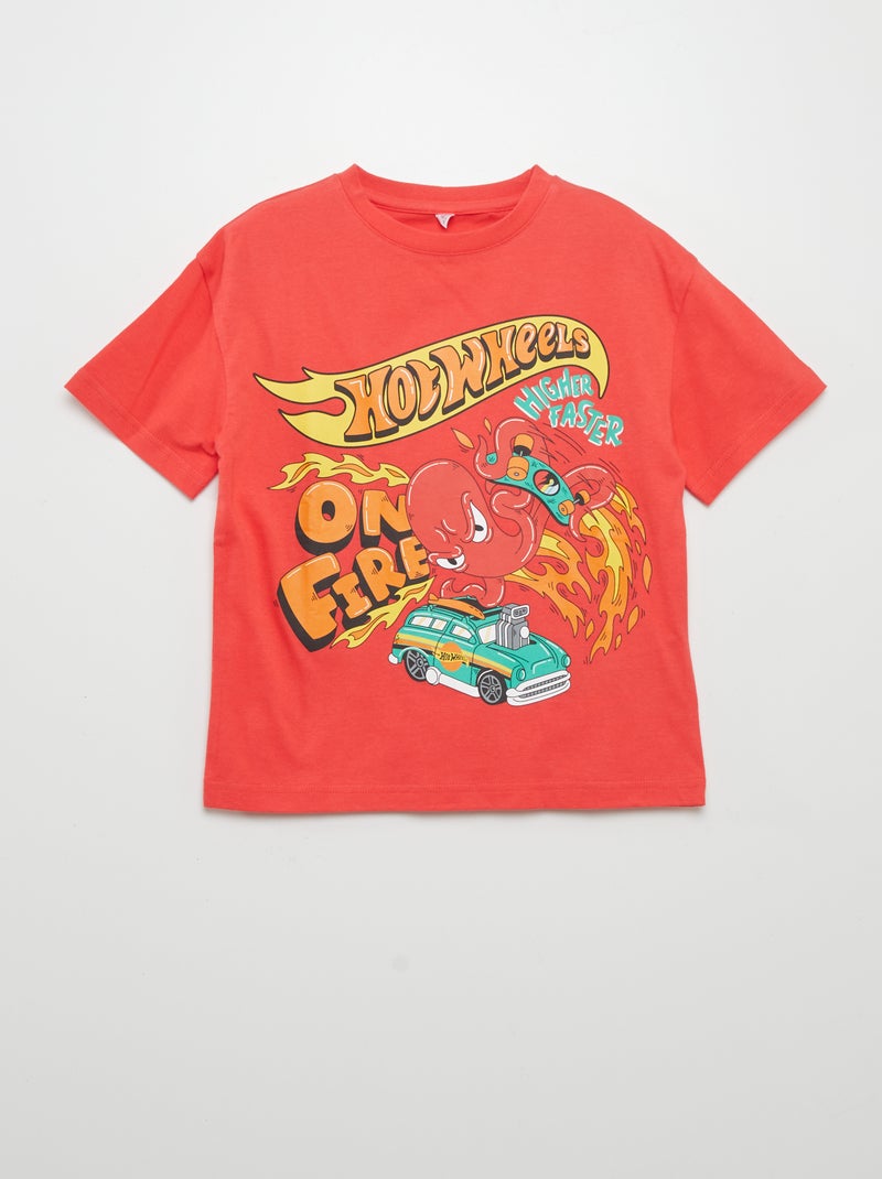 T-shirt stampa 'Hot Wheels' rosso - Kiabi