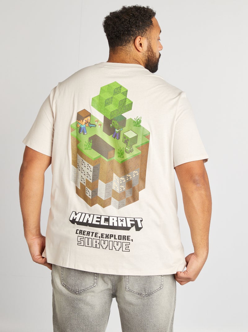 T-shirt stampa 'Minecraft' beige - Kiabi