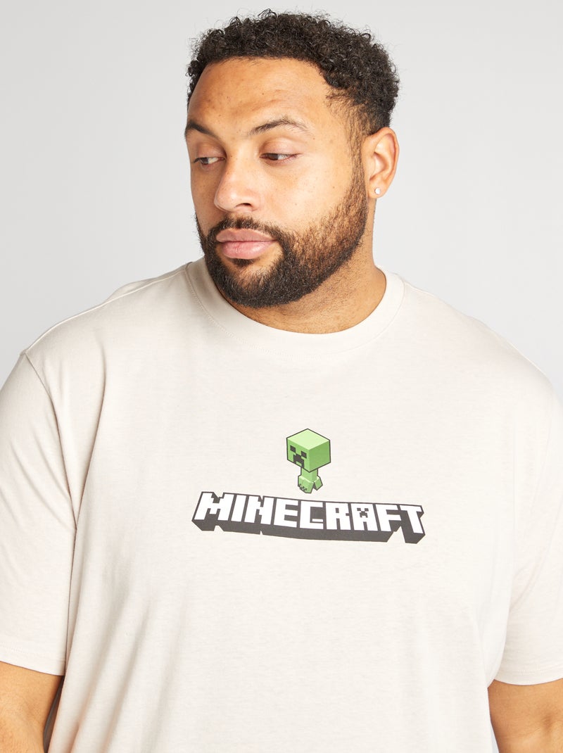 T-shirt stampa 'Minecraft' beige - Kiabi