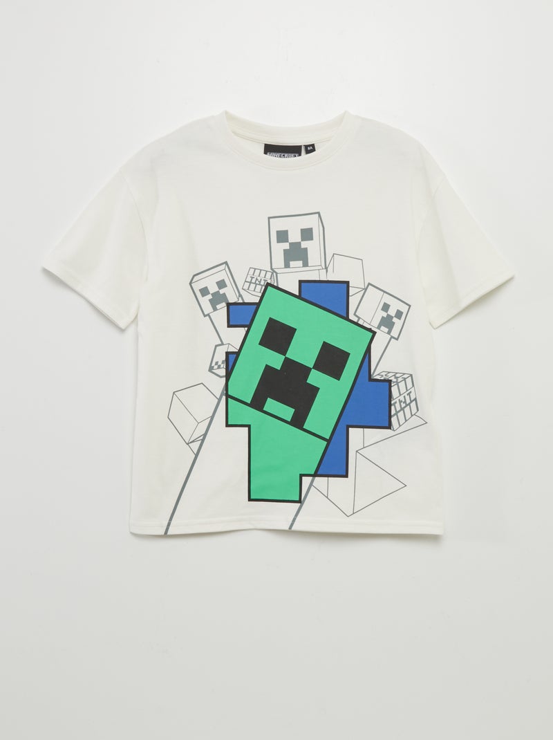 T-shirt stampa 'Minecraft' BIANCO - Kiabi