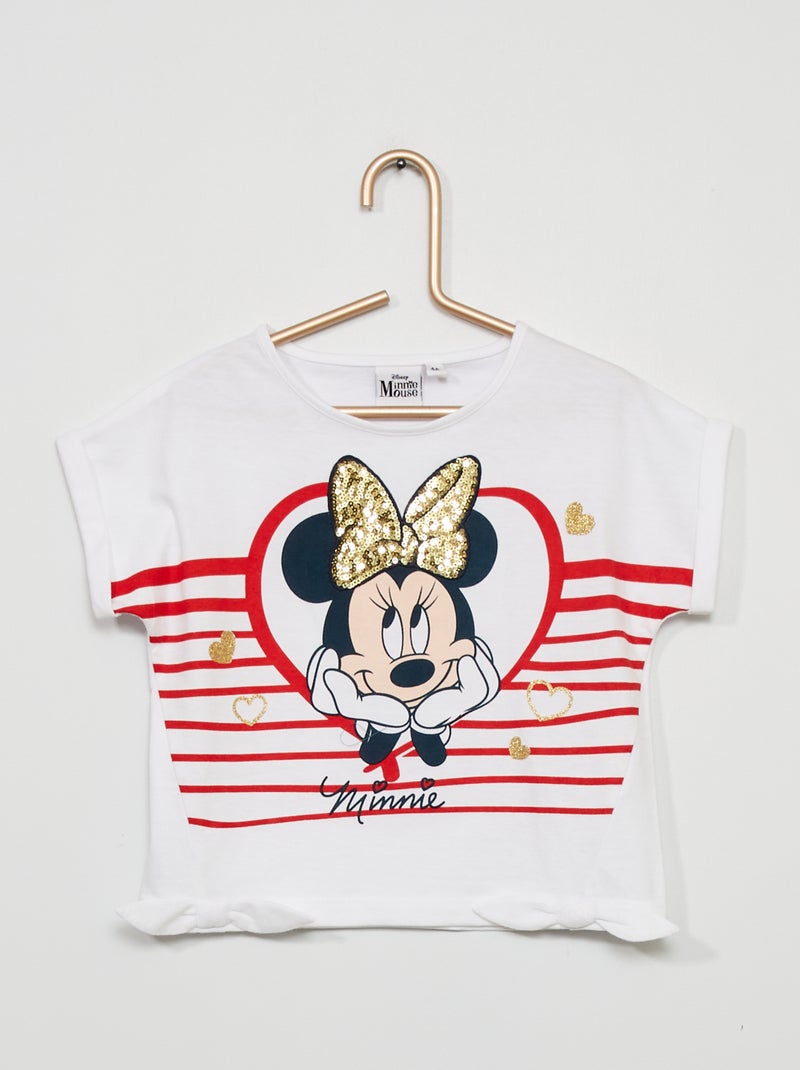 T-shirt stampa 'Minnie' 'Disney' bianco - Kiabi