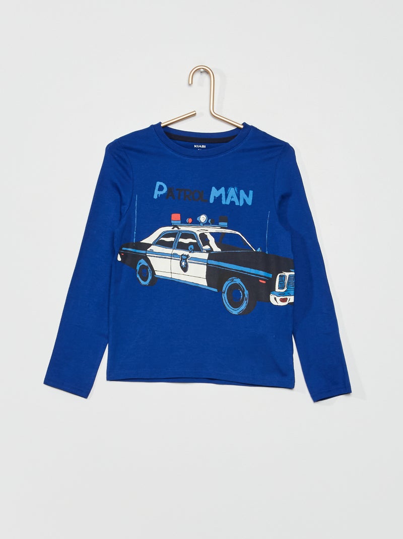 T-shirt stampa 'Police' BLU - Kiabi