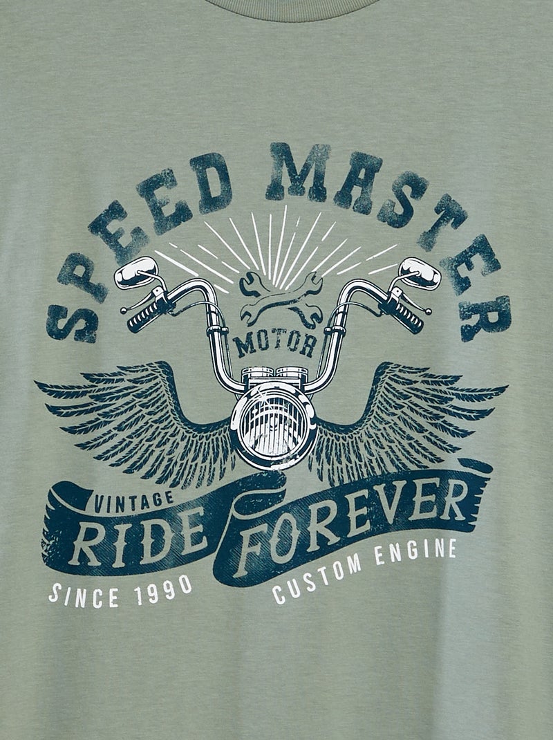 T-shirt stampa 'Produkt' verde - Kiabi