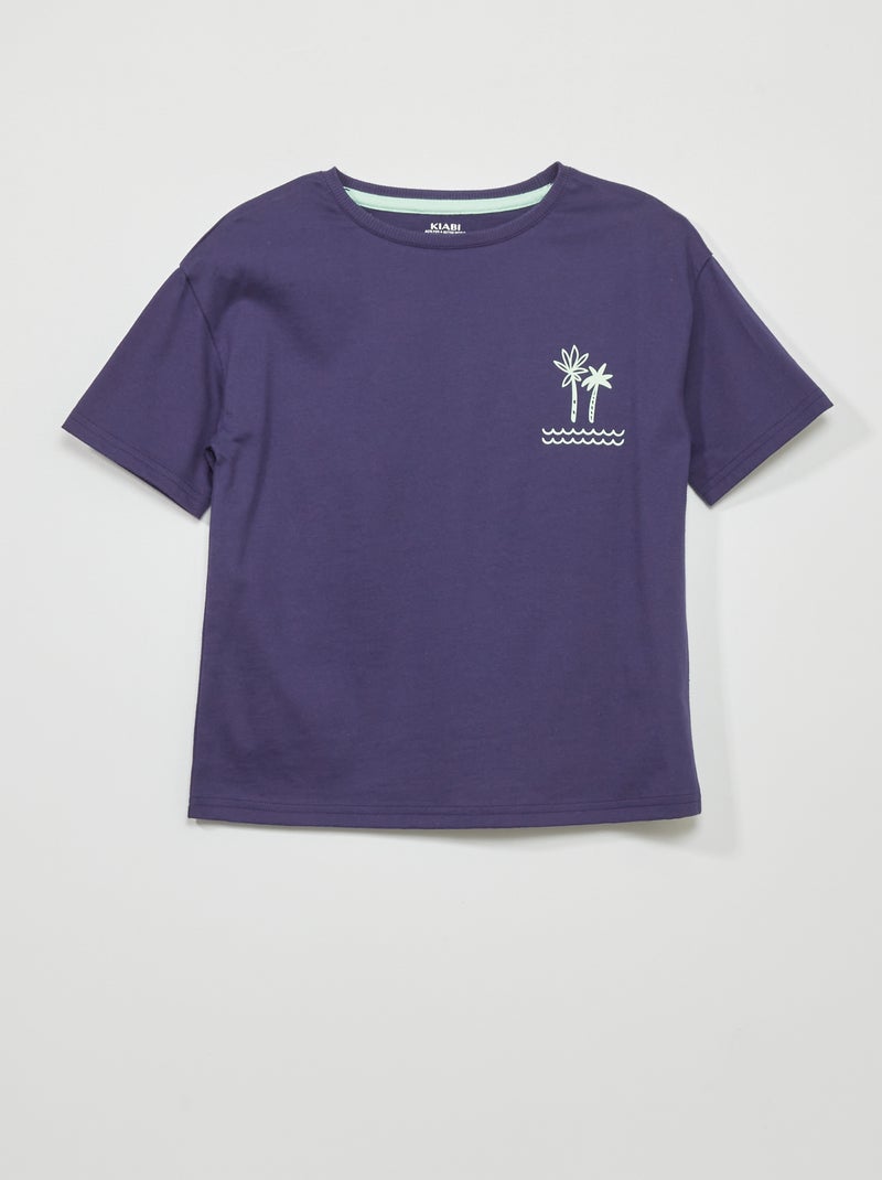 T-shirt stampa 'Surf' 'Hawaii' BIANCO - Kiabi