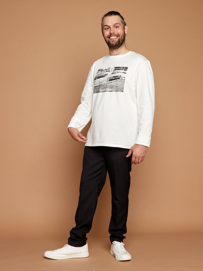 T-shirt stampata - collezione facile da indossare BIANCO - Kiabi