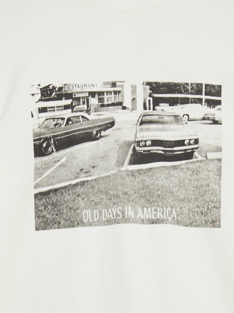 T-shirt stampata - collezione facile da indossare BIANCO - Kiabi