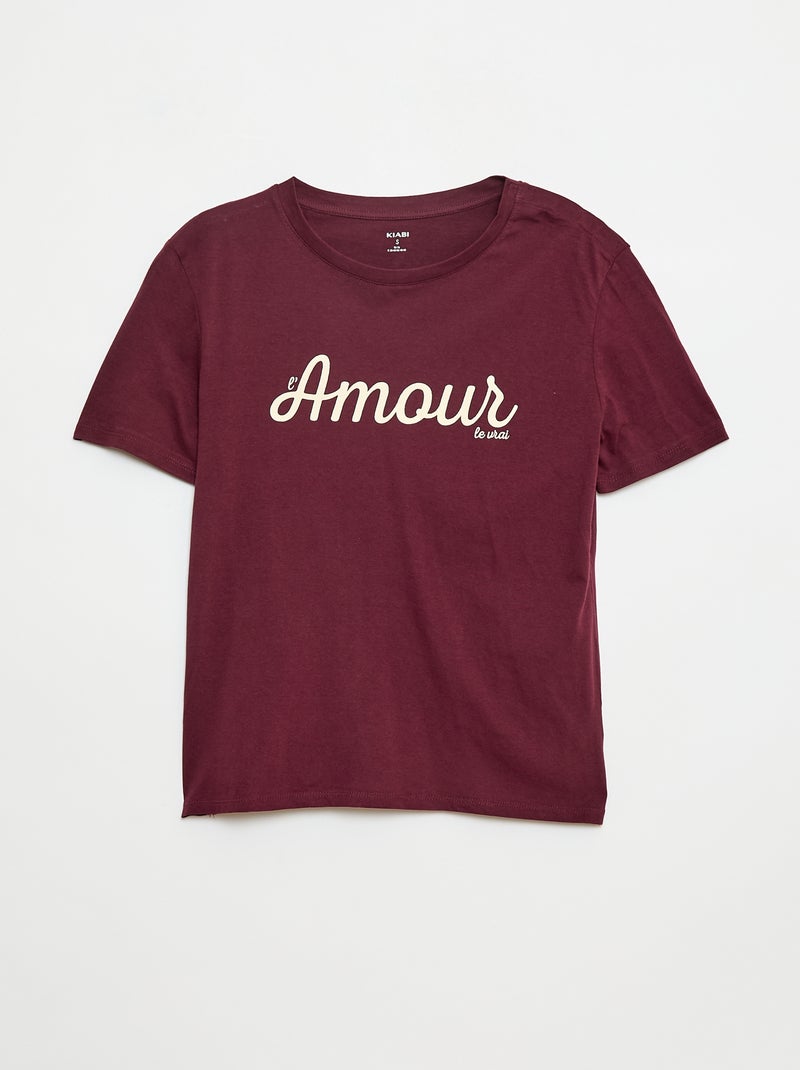 T-shirt stampata - So Easy Rosso - Kiabi