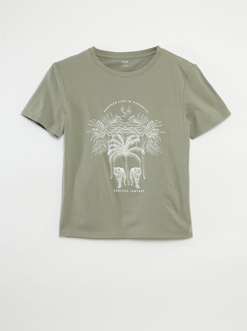 T-shirt stampata - So Easy Verde - Kiabi