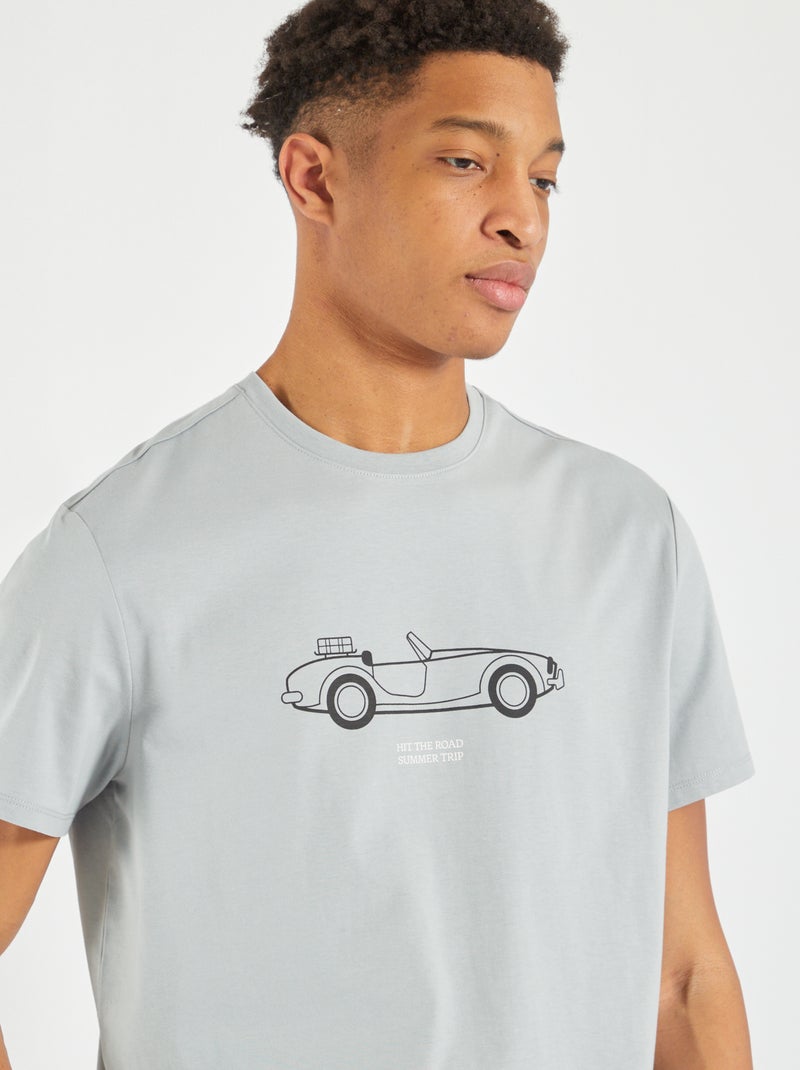 T-shirt stampata +190 cm GRIGIO - Kiabi