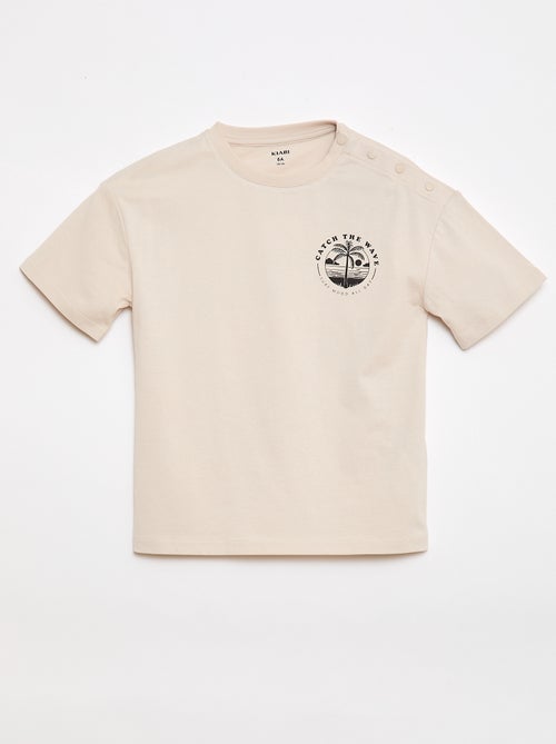 T-shirt stampata a maniche corte - Collezione facile da indossare - Kiabi