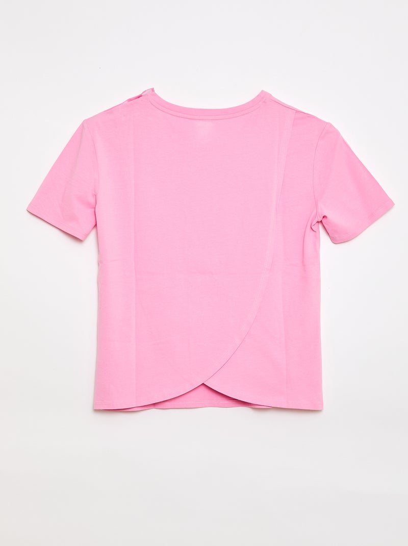 T-shirt stampata a maniche corte - collezione facile da indossare Rosa - Kiabi