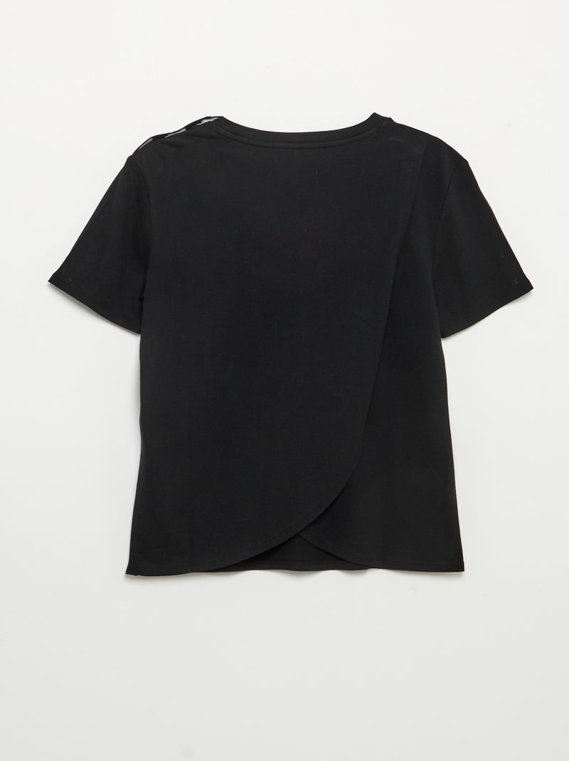T-shirt stampata a maniche corte - Facile da indossare Nero - Kiabi