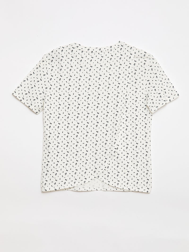T-shirt stampata a maniche corte - So Easy Bianco - Kiabi