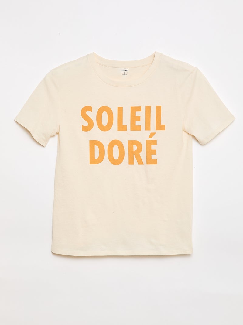 T-shirt stampata a maniche corte - So Easy Bianco - Kiabi