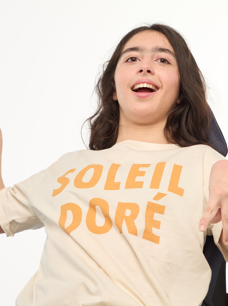 T-shirt stampata a maniche corte - So Easy Bianco - Kiabi