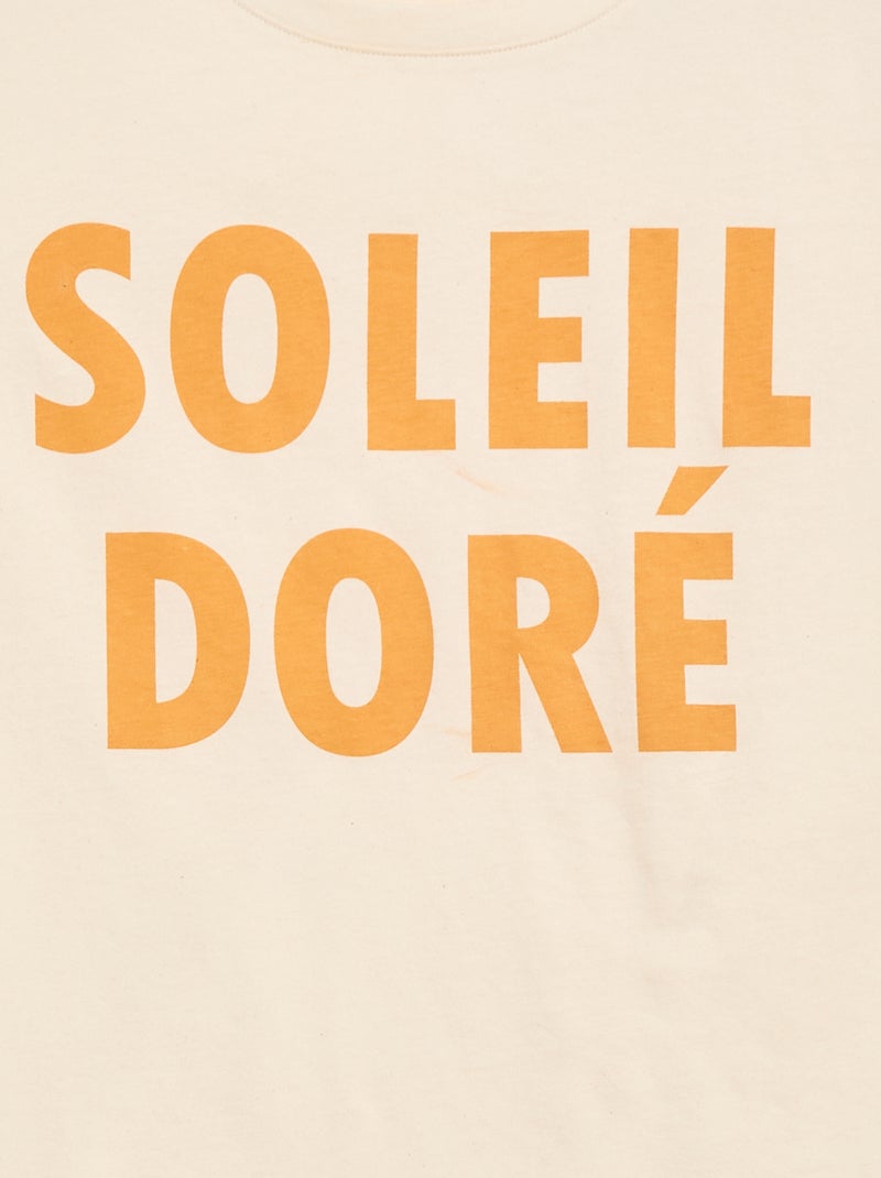 T-shirt stampata a maniche corte - So Easy Bianco - Kiabi