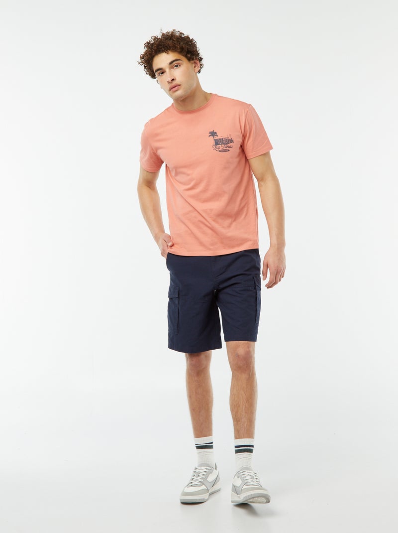 T-shirt stampata a maniche corte ARANCIONE - Kiabi