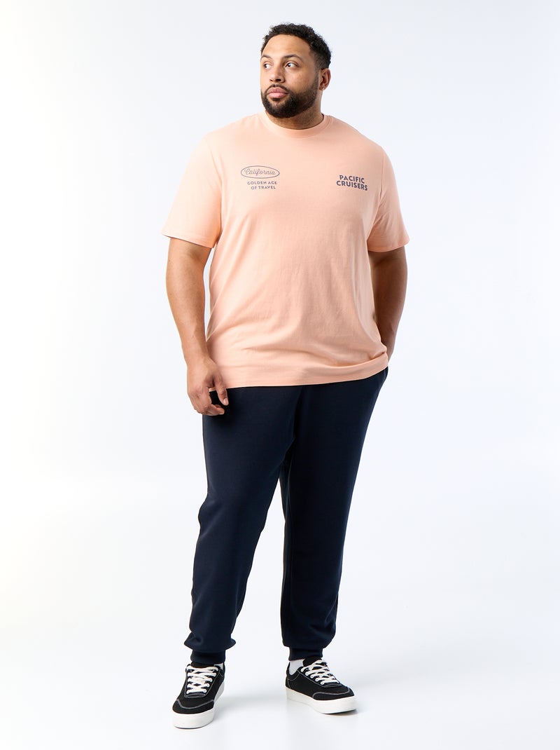 T-shirt stampata a maniche corte Arancione - Kiabi