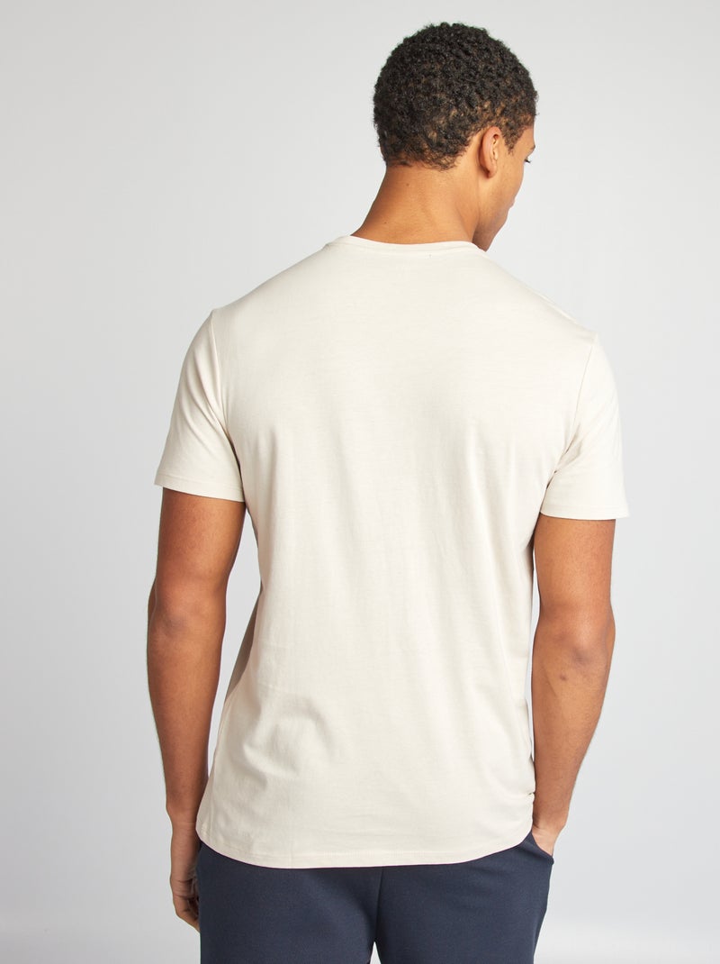 T-shirt stampata a maniche corte BEIGE - Kiabi