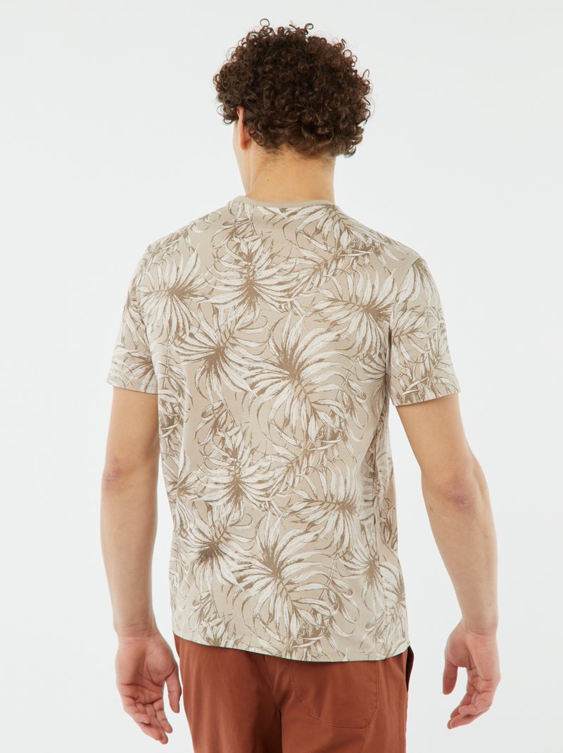 T-shirt stampata a maniche corte BEIGE - Kiabi