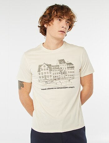 T-shirt stampata a maniche corte
