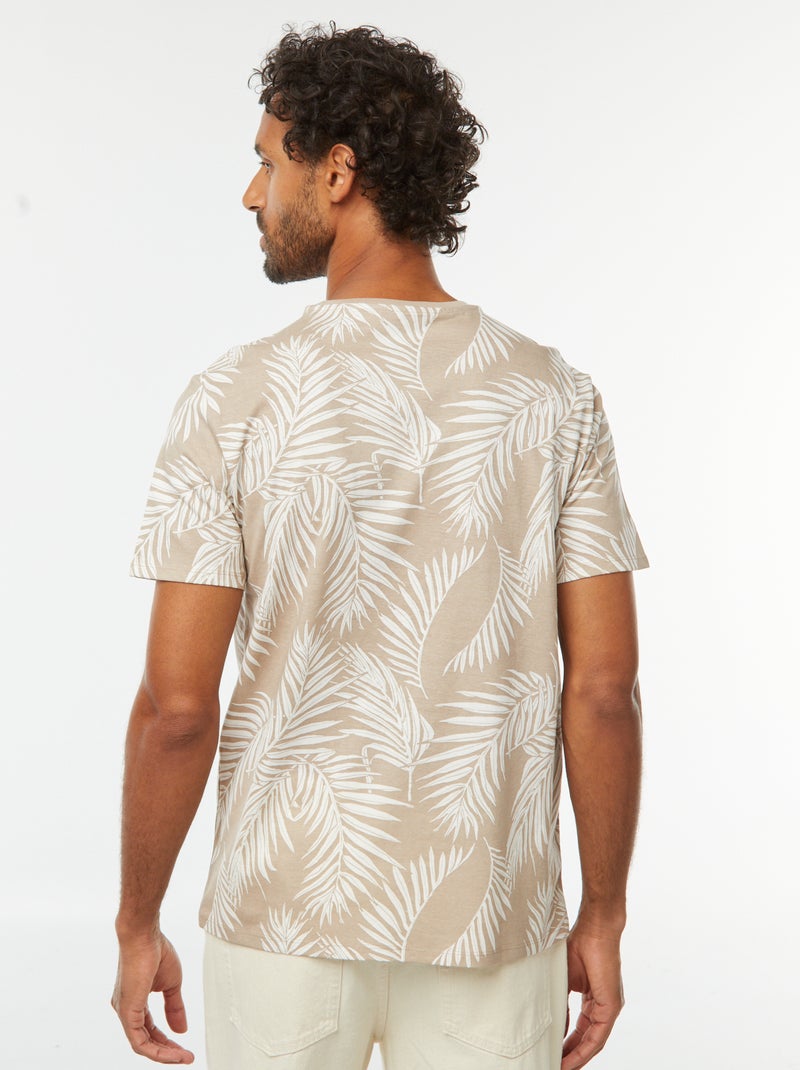 T-shirt stampata a maniche corte Beige - Kiabi