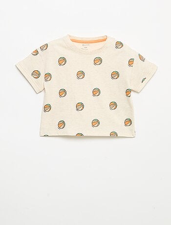 T-shirt stampata a maniche corte