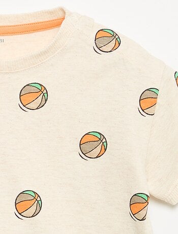 T-shirt stampata a maniche corte