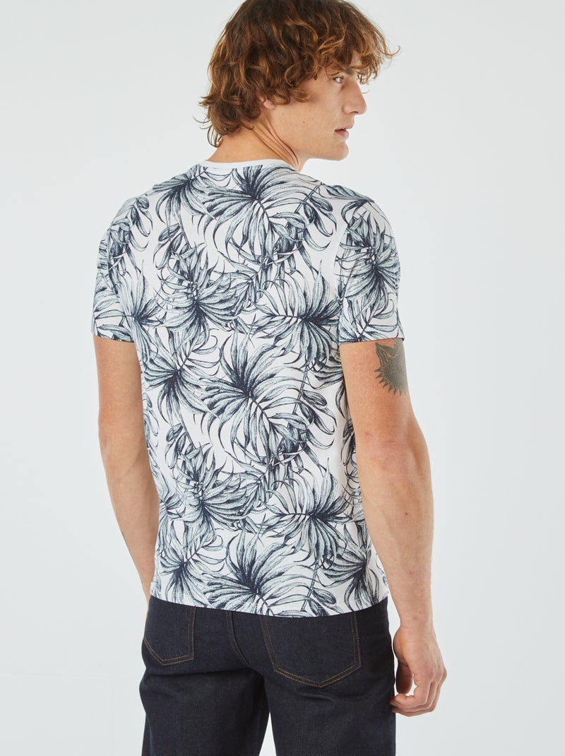 T-shirt stampata a maniche corte BIANCO - Kiabi