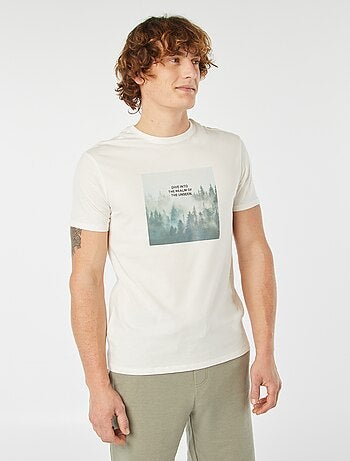 T-shirt stampata a maniche corte