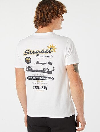 T-shirt stampata a maniche corte