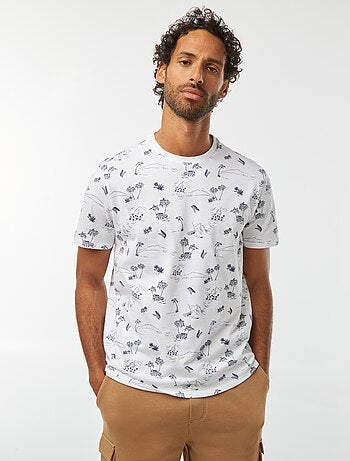T-shirt stampata a maniche corte