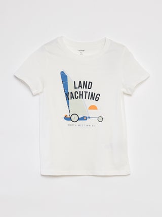 T-shirt stampata a maniche corte