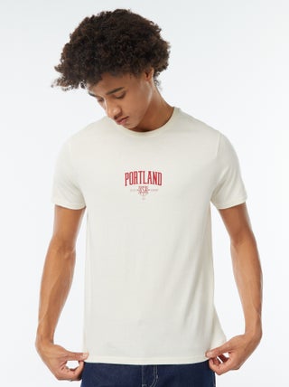 T-shirt stampata a maniche corte