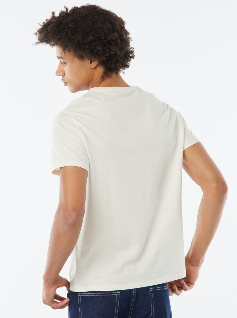 T-shirt stampata a maniche corte Bianco - Kiabi