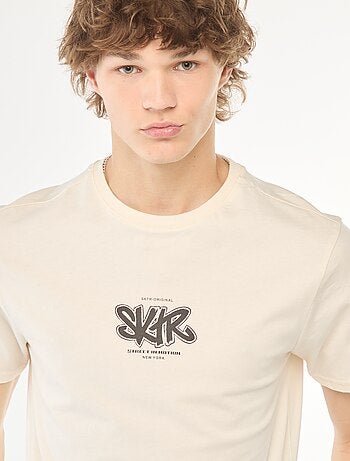 T-shirt stampata a maniche corte