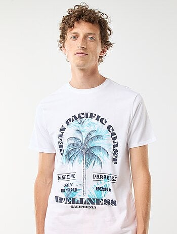 T-shirt stampata a maniche corte